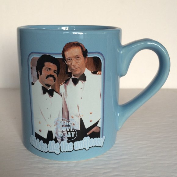The Love Boat TV Show Coffee Mug Blue Chicks Dig The Uniform 2012 Silver Buffalo - Picture 1 of 9